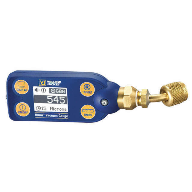 Yellow Jacket Omni™ Digital Vacuum Gauge with 1/4" Coupler Front View