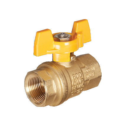 ball stainless steel valve with yellow steel T-handle