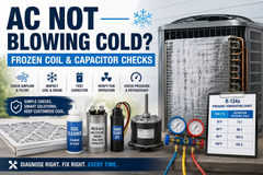 AC Not Blowing Cold, Frozen Coil and Capacitor Checks