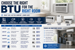 BTU Air Conditioner, U-Shaped Window AC and Garage Cooling Guide