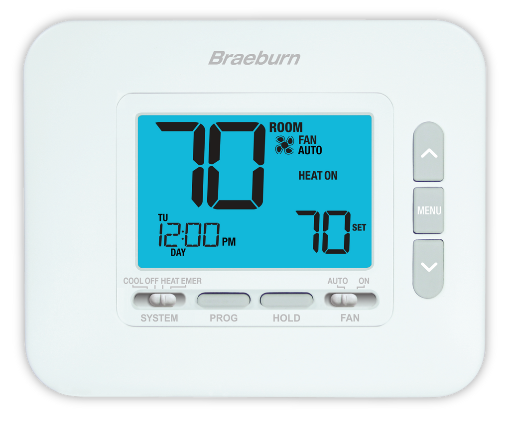 Braeburn Universal 7, 5-2 Day or Non-Programmable Thermostat 2H / 1C Model 2230