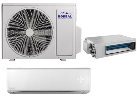 Boreal 18,000 BTU Dual Zone Ductless Mini-Split Heat Pump System (9k, 9k) 208-230V Front View