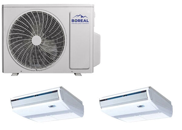 Boreal 24,000 BTU Dual Zone Wall Mount Ductless Mini Split System (12k, 12k) 208-230V Front View