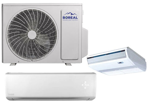 Boreal 24,000 BTU Dual Zone Wall Mounted/Universal Floor/Ceiling Mini Split System (12k, 12k) 208-230V Front View