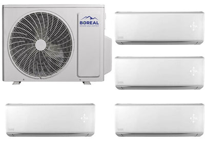 Boreal 36,000 BTU 4-Zone Wall Mount Ductless Mini Split System (9k, 9k, 9k, 9k) 208-230V Front View
