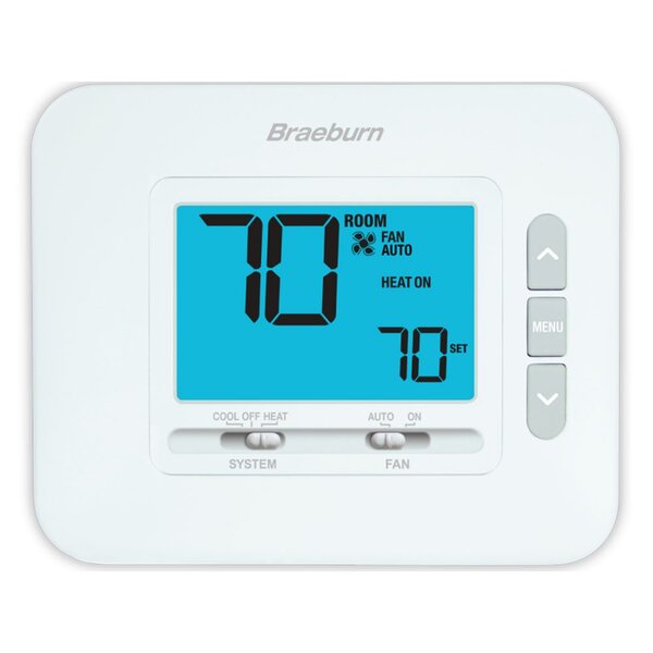 Braeburn 1H/1C Non-Programmable Thermostat with 4.4in Display Model 1030 Front View