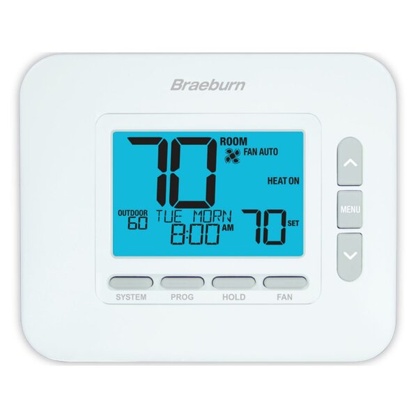 Braeburn 2H/1C Programmable Thermostat with Dry Contact Model 4030 Front View
