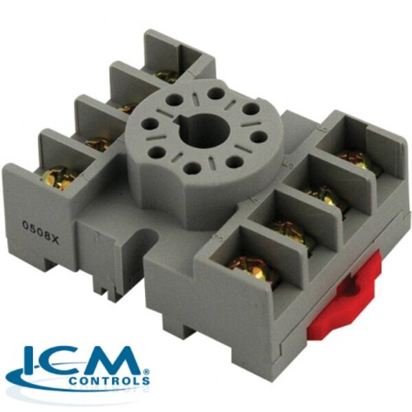 ICM ACS-8 Relay Socket, 8 Pin Front View