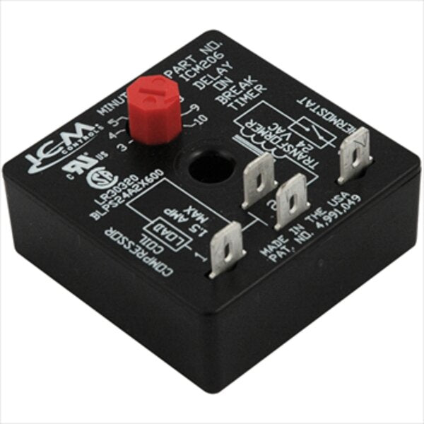 ICM ICM206 Delay on Break Timer (3-10 Minute Adjustable Delay) Side View