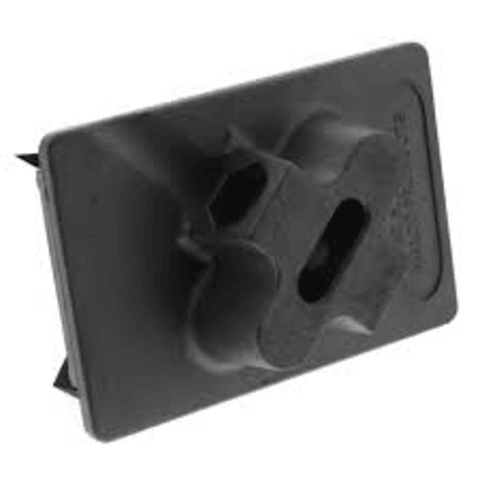 Malco GOP23XUK 2" x 3" X Style Hole Gutter Outlet Die Side View