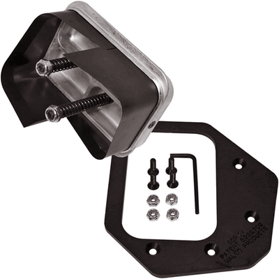 alco GOP34UK 3" x 4" Standard Rectangular Hole Gutter Outlet Die Front VIew