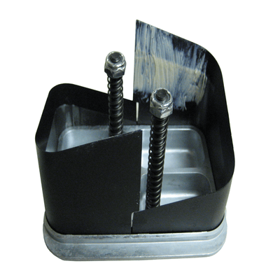 alco GOP34UK 3" x 4" Standard Rectangular Hole Gutter Outlet Die Back View