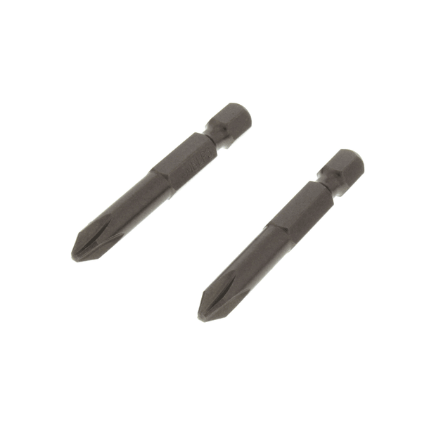 Malco  MBLP3P 1/4" #2 Phillips Chuck Driver Insert Bit, 1-15/16" Long (Pack of 2) Front View