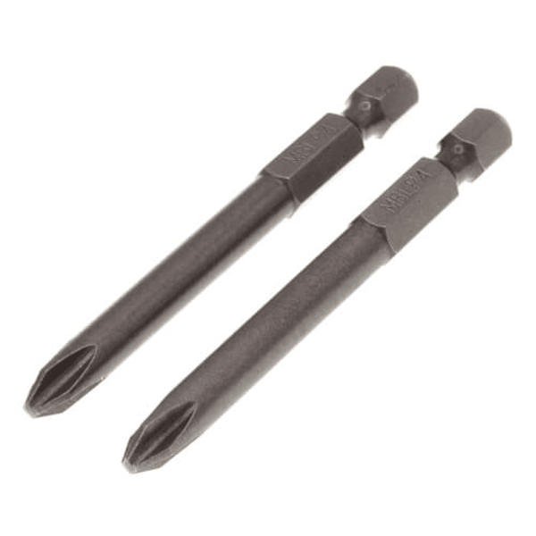 Malco  MBLP4P 1/4" #2 Phillips Chuck Long Driver Insert Bit, 2-3/4" Long (Pack of 2) Front View