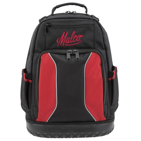 Malco TBP33 33-Pocket Tool Backpack Front View