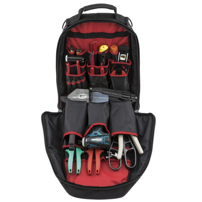 Malco TBP33 33-Pocket Tool Backpack Front View