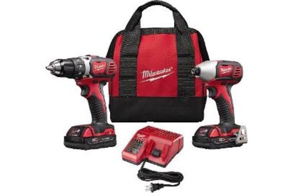 Milwaukee 2691-22 M18™ Lithium-Ion Cordless Drill/Driver and Hex Impact Driver Combo Kit Front View