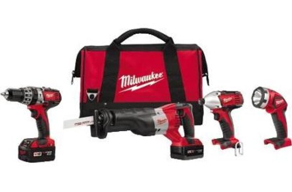 Milwaukee 2696-24 M18™ Lithium-Ion 4-Tool Cordless Combo Kit Front View