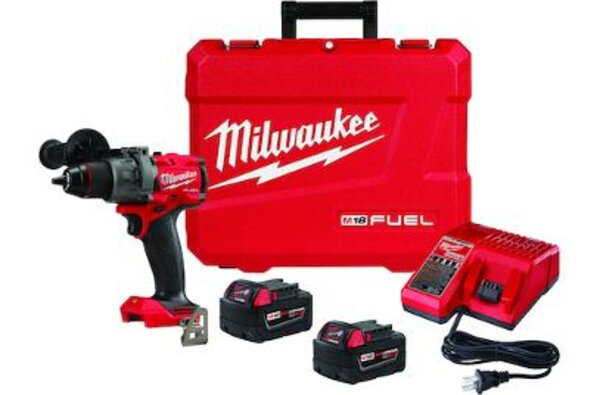 Milwaukee 2904-22 M18 FUEL™ Lithium-Ion 1/2" Cordless Hammer Drill/Driver Kit Front View