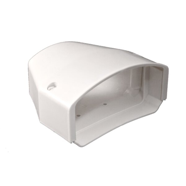 Rectorseal 3CGEND Cover Guard End Cap 3" White Side View