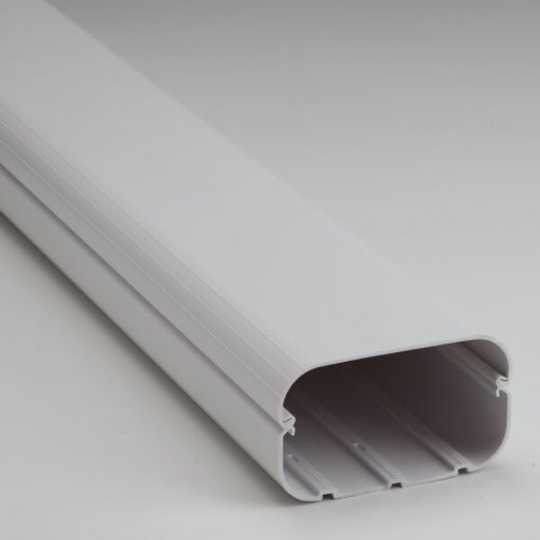 Rectorseal 85204 5.5" x 6.5' Slimduct Duct Line Set Cover (White) Side View