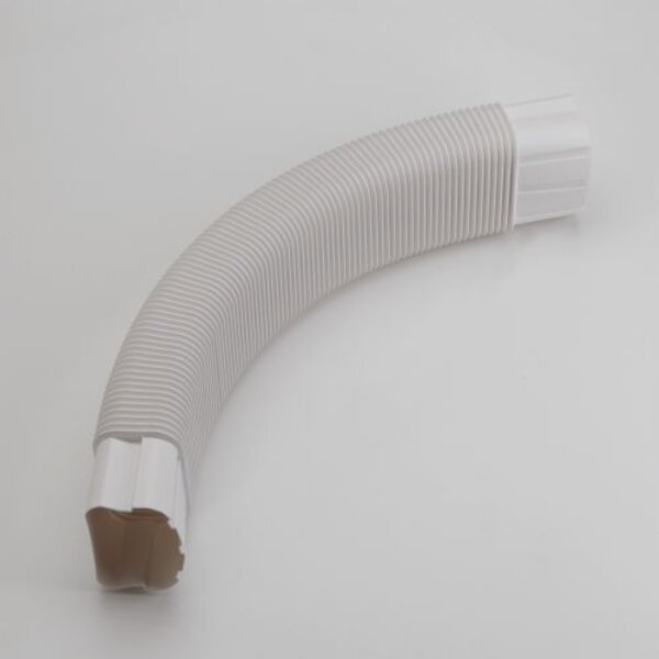 Rectorseal 85204 5.5" x 31" Length Slimduct Flexible Elbow (White) Side View
