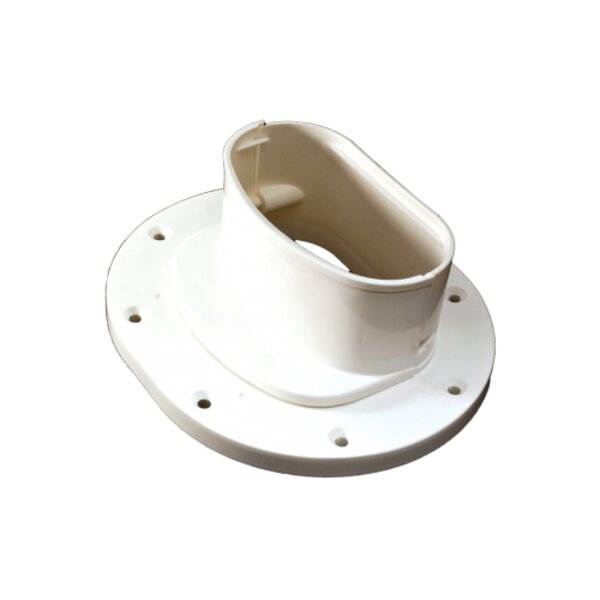 Rectorseal CGWLFL Cover Guard Wall Flange 4-1/2" White Side View