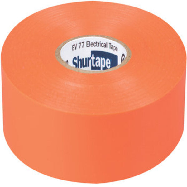 Shurtape EV 077 Orange Electrical Tape - 3/4 in Width x 66 ft Length - 7.0 mil Thick 104703 Side View