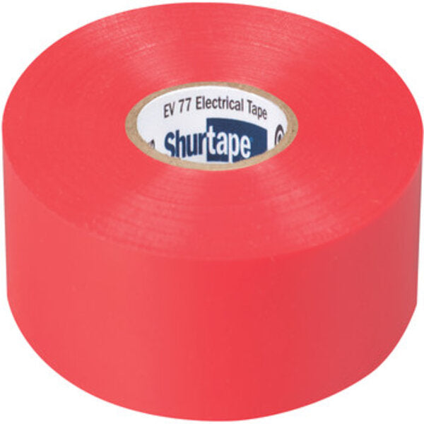 Shurtape EV 077 Red Electrical Tape - 3/4 in Width x 66 ft Length - 7.0 mil Thick 104700 Side View