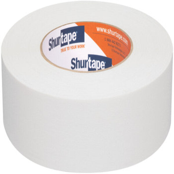 Shurtape P 628 White Gaffer's Tape - 48 mm Width x 50 m Length - 10.75 mil Thick 204471 Side View