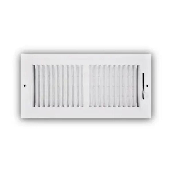 TRUaire 102M/10x06 Stamped Sidewall/Ceiling Register Front View 