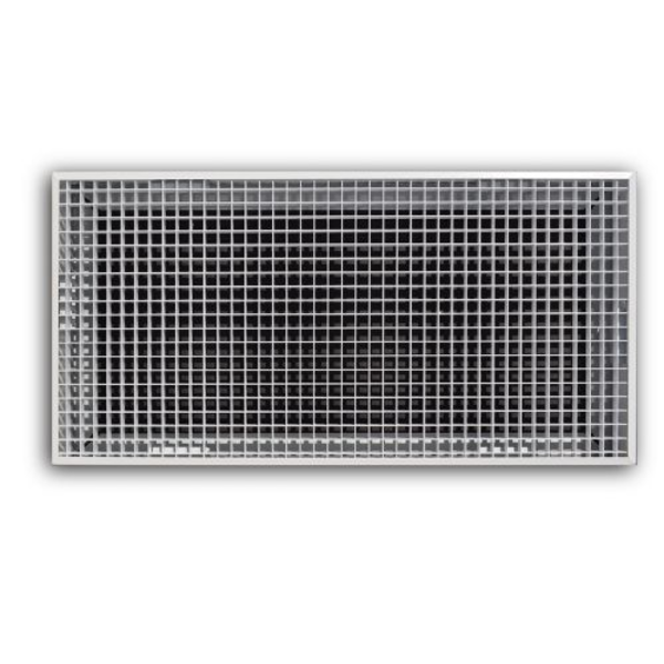 TRUaire 1140DBR-4 Aluminum Egg Crate Perforated T-Bar Return Grille Front View