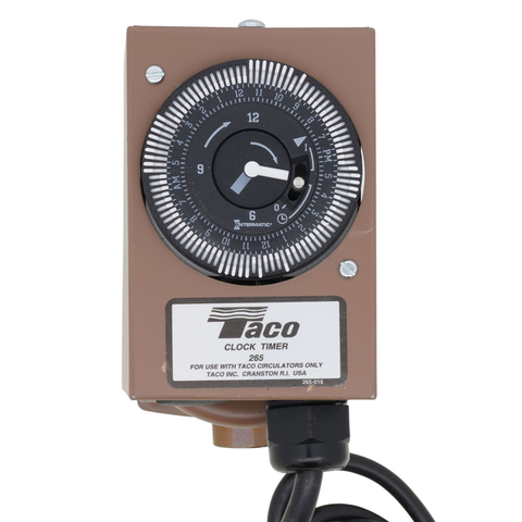 Taco 003-BC4-PNP Plumb n' Plug Pump w/ Analog Timer, 1/40 HP (1/2" Sweat) Top View