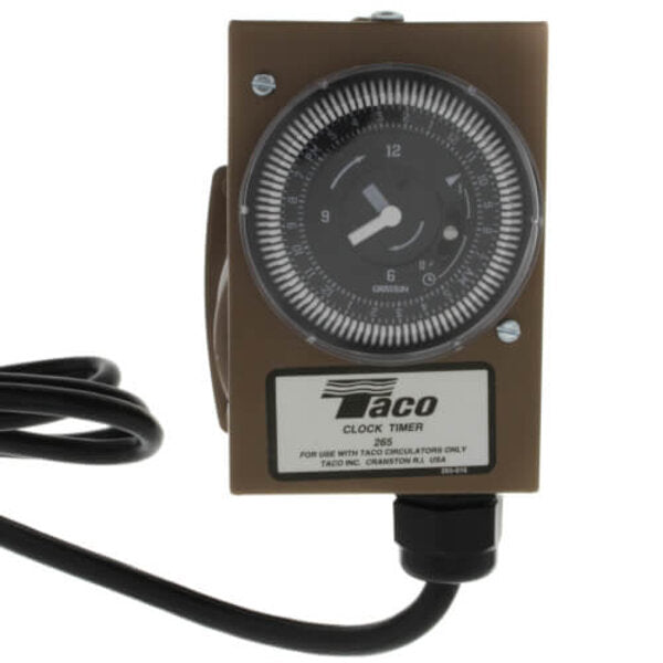 Taco 006-BC4-PNP Plumb n' Plug Pump w/ Line Cord and Analog Timer, 1/40 HP (1/2" Sweat) Side View