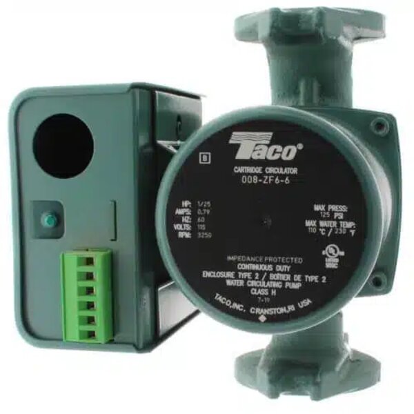Taco 008-ZF6-6 Cast Iron Priority Zoning Circulator, 1/25 HP Side View