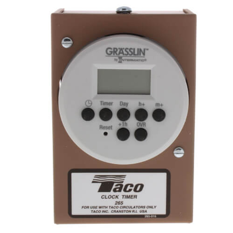 Taco 265-3 24 Hour Digital Timer Front View