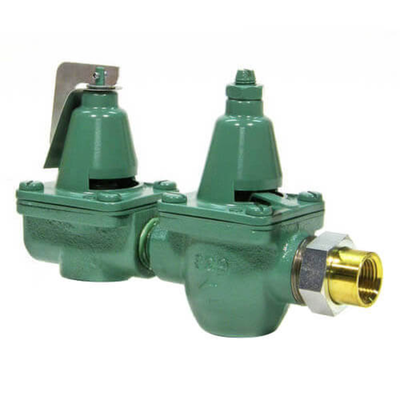 Taco 334-H3 1/2" Cast Iron Pressure Reducing Dual Unit Valve (Press) Side View