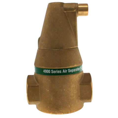 Taco 49-125T-2 1-1/4" Brass Series Air Separator (Threaded) Front View
