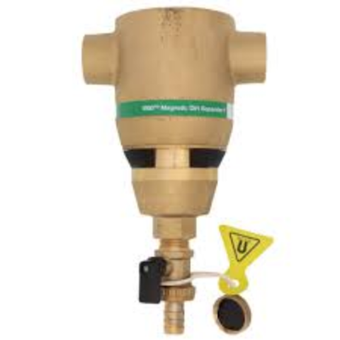 Taco 49MD-100C-2 1" Brass Series Magnetic Dirt Separator (Sweat) front View