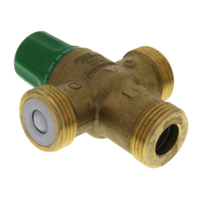 Taco 5003-HX-C3-G 3/4" Sweat Union Heating Only Mixing Valve w/ Gauge Side View