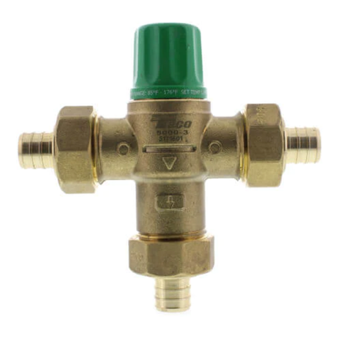 Taco 5003-HX-P3 3/4" PEX Union Heating Only Mixing Valve Taco 5003-HX-P3 3/4" PEX Union Heating Only Mixing Valve Front View