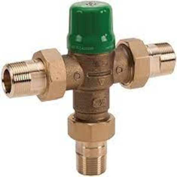 Taco 5003-HX-T3 3/4" NPT Male Union Heating Only Mixing Valve Side View