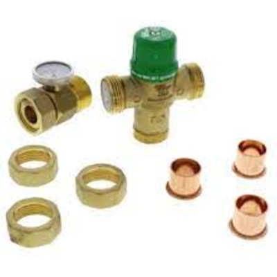 Taco  5123-C2-G 3/4" Sweat Union Mixing Valve w/ Gauge (Low Lead) Top View