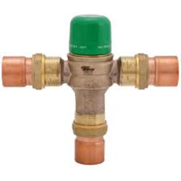 Taco 5125-HF-C1 1-1/4" Sweat Union 5125 High Flow Mixing Valve (Low Lead) Side View