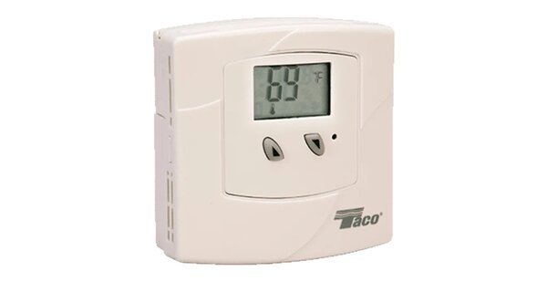 Taco 568-22 Battery Operated w/ Digital Display Thermostat Side View
