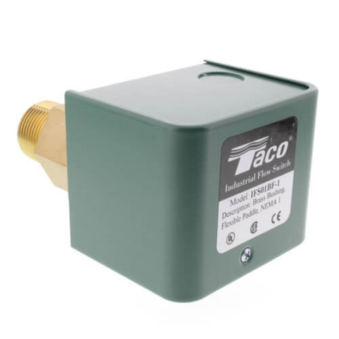 Taco IFSH1BR-1 1" High Current Brass Flow Switch NEMA1 w/ Rigid Paddles (Single Switch) Front View