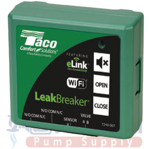 Taco LBW-075-H-1LF LeakBreaker 3/4" NPT Water Heater Shut-Off Valve & Actuator w/ E-Link Front View