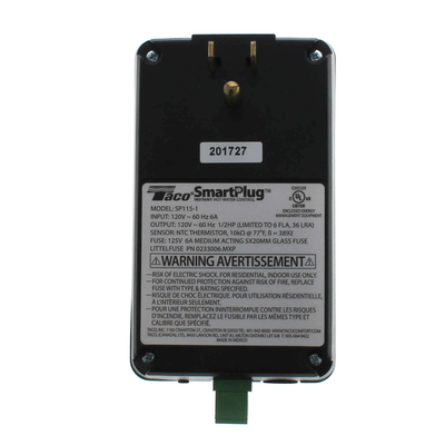 Taco SP115-1 Taco SmartPlug Instant Hot Water Control Back View