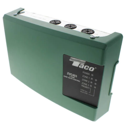 Taco ZVC403-4 3 Zone Valve Control Module with Priority Side View