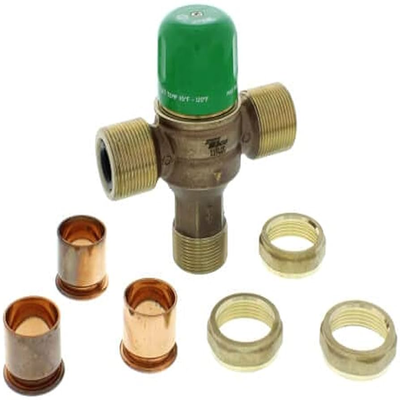 Taco 5124-HF-C1 1" Sweat Union High Flow Mixing Valve (Low Lead) Front View